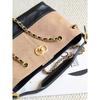 New Xiaoxiangfeng sheepskin and frosted leather rhombus chain DIY buckle tote leisure bag