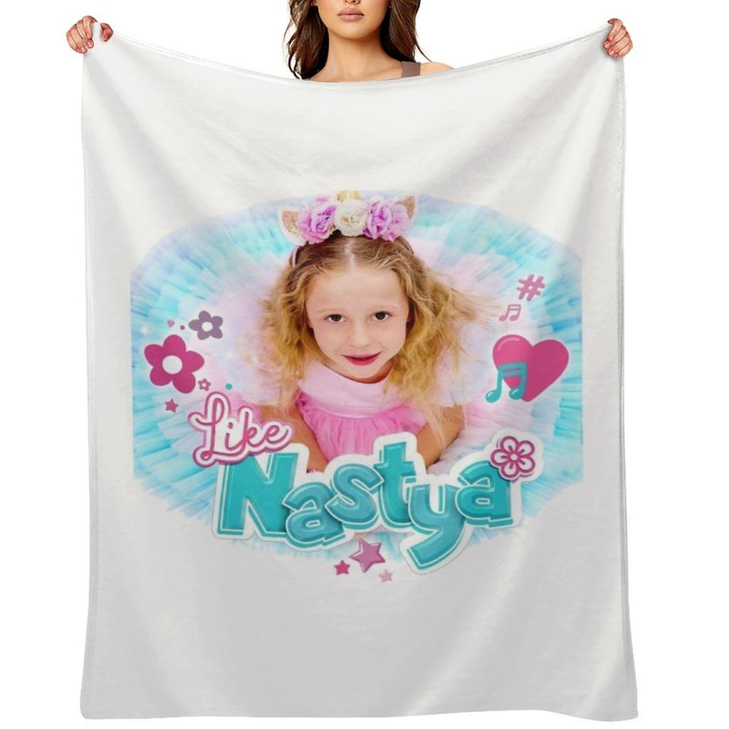 Nastya shows the safety rules in the pool Throw Blanket Luxury Personalized Gift warm winter Plaid on the sofa Blankets