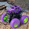 Inertia Cartoon Graffiti Offroad Car Toy With Doublesided Stunt Flip For Kids Play And Development