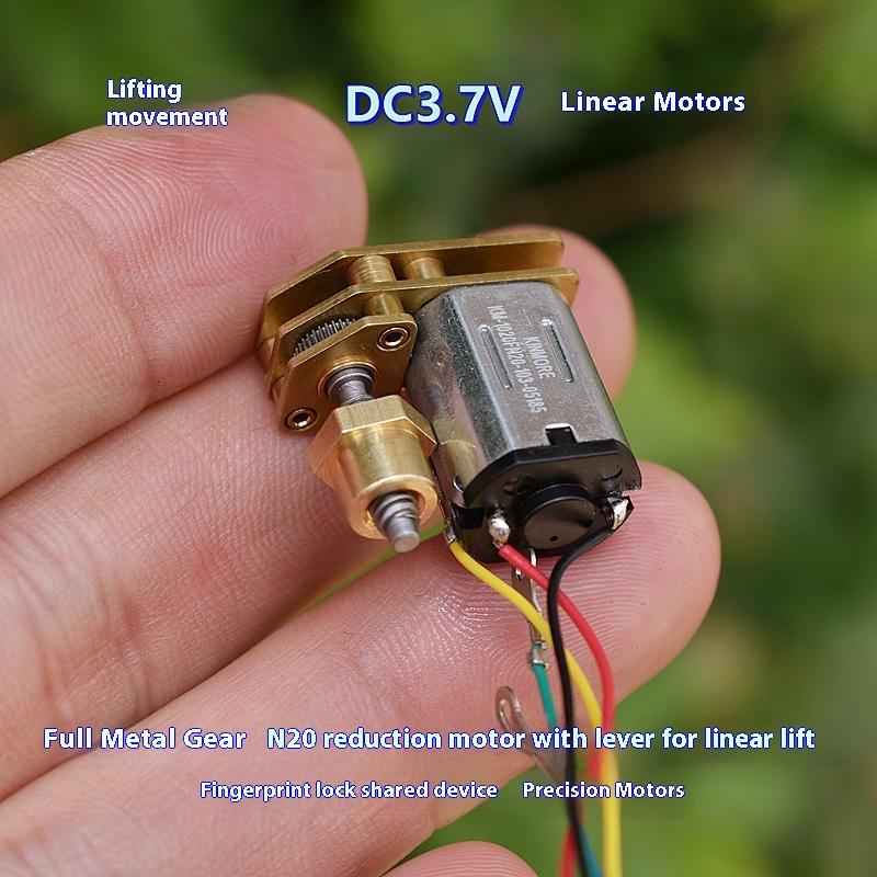 Dc 3V 3.7V Screw Shaft Micro N20 Full Metal Gear Motor Nut Moving Up Donw Gear Motor Diy Lock