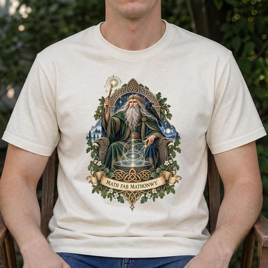Tarot Math Fab Mathonwy Shirt - Front or Back Print - Mythology Gift