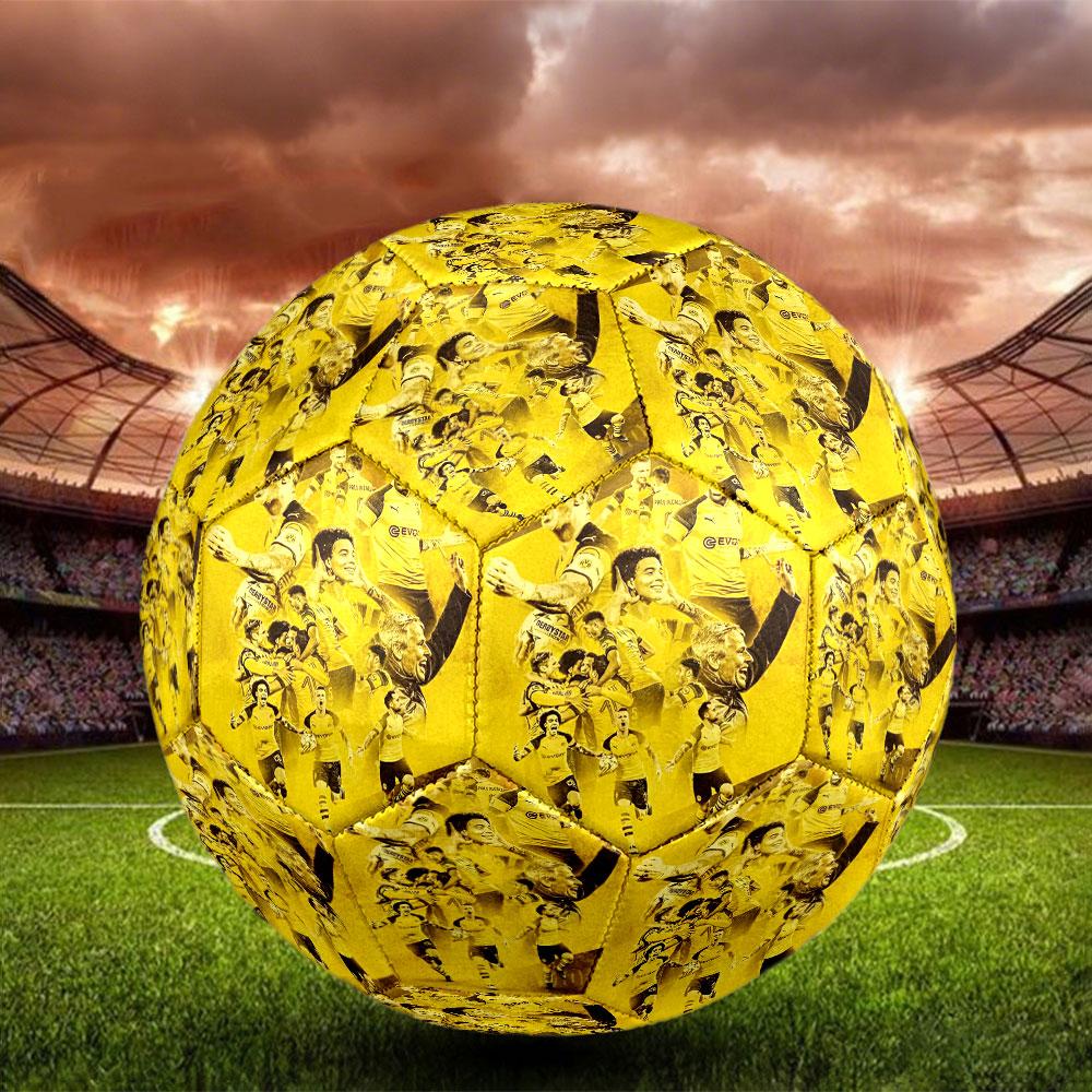 Borussia Dortmund Print Size 5 Soccer Ball, Standard Match Football for Sports Game and Team Practice, Ideal Gift for Soccer Fans