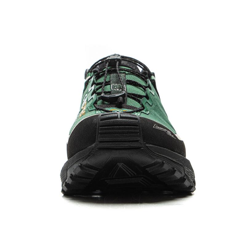 New LiNing CF Su Xingchuan Anti Slip Wear Resistant Low Top Hiking Shoes Unisex Gray Green AHTU017-4