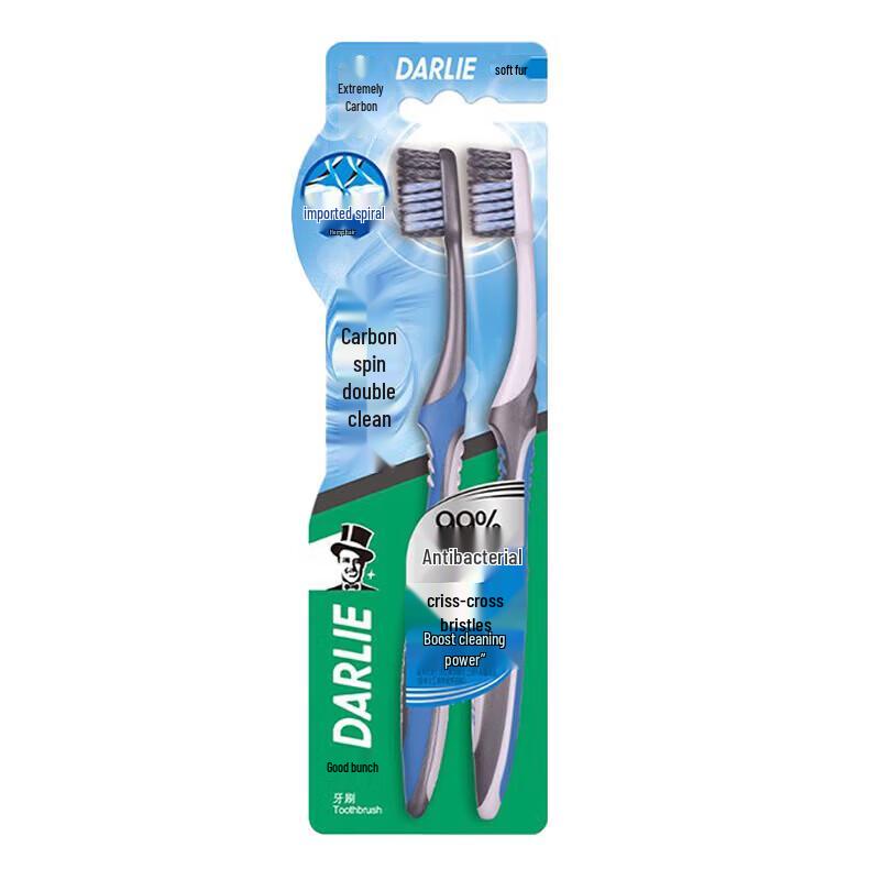 Darlie Charcoal Spiral Soft Bristle Toothbrush