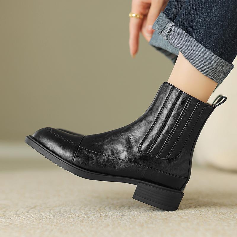 Fashion 2024 New Autumn Women Shoes Chelsea Women Boots Winter Block Ankle Boots for Women Zapatos De Mujer Womens Chunky Boots