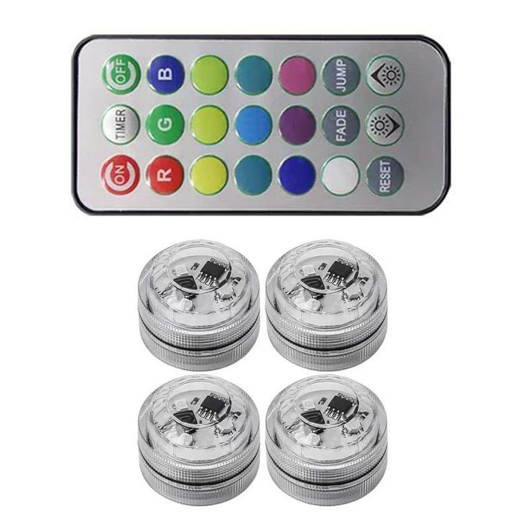 Car Interior Ambient Light Wireless LED Lights Remote Control Adhesive Atmosphere Light Universal Automotive Roof Light