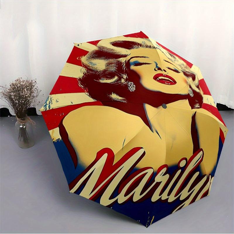 Marilyn Iconic Icon Automatic Open/Close Umbrella   Compact Travel Umbrella, 8 Rib Heavy Duty Construction, Ideal Gift, 149