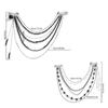 Long  Chain Brooch Able Multi-Layer Chain Brooch Ornament Punk Tassel Pin For Women Men Suit Jacket Accessory