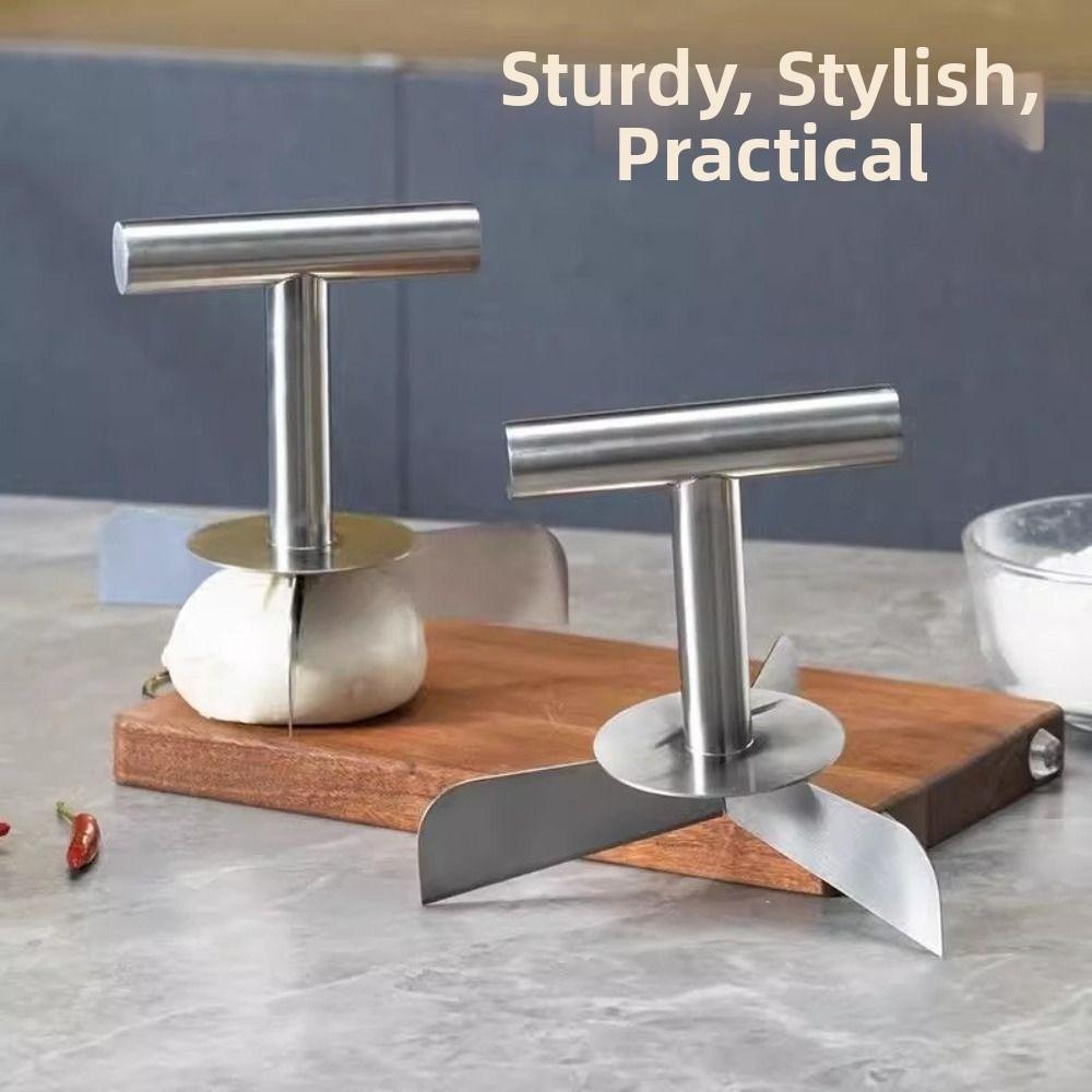 Stainless Steel Dough Divider Ergonomic Handle Pastry Scraper Steamed Bread Baking Tool  Home