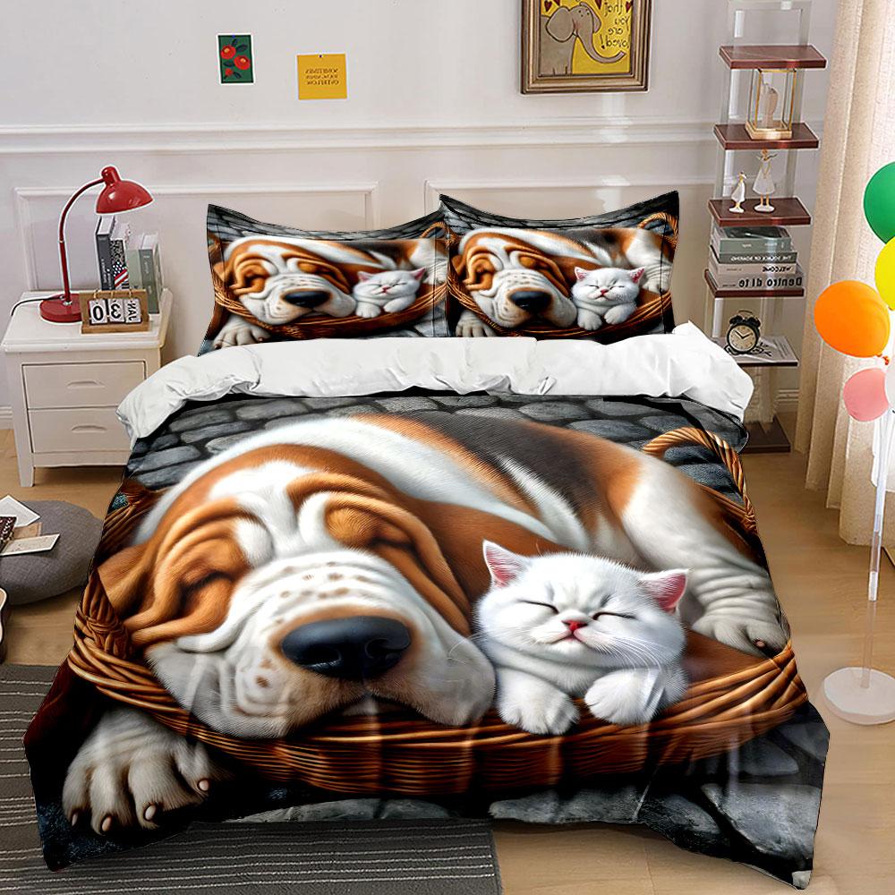 "Cozy Paws' Nap Haven" Bedding Sets Duvet Covers Pillowcases(1* Duvet Cover 2* Pillowcases Without Duvet Insert)