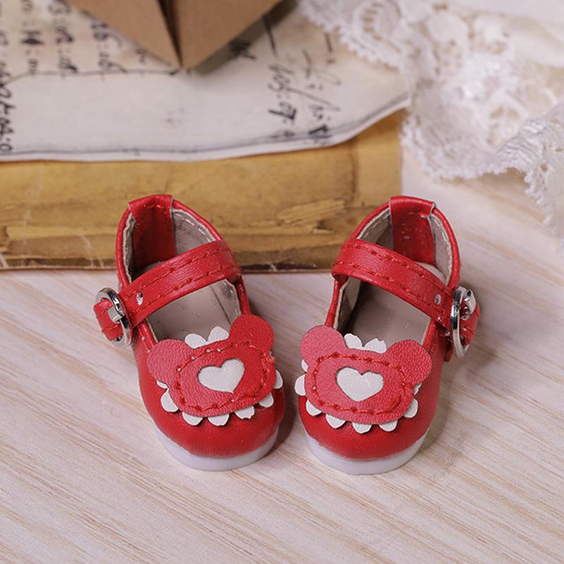 Genuine Six-Point BJD Doll Shoes - Multi-Color Little Bear Egg Roll Style, YOSD Compatible and Versatile Cherry Design for Female Dolls