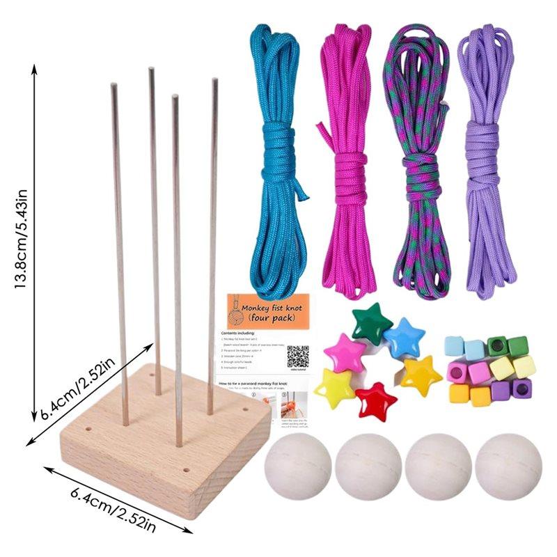 ABBP-Parachute Cord Monkey Fist Kit - Paracord, DIY Craft Rope, Fun Educational Activity For All Ages