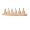 Modern Finger Rings Holder Retro Ring Storage Rack Wood Cone Ring Display Stand  Jewelry Props