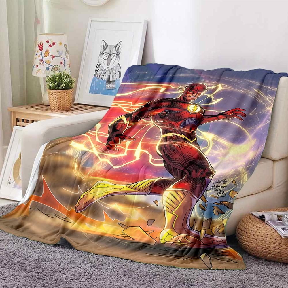 1pc Flash superhero Blanket Polyester Fiber, All Season Comfort for Sofa, Bed, Office, Car, Camping Ideal Home Decor & Gift, Office Comfort