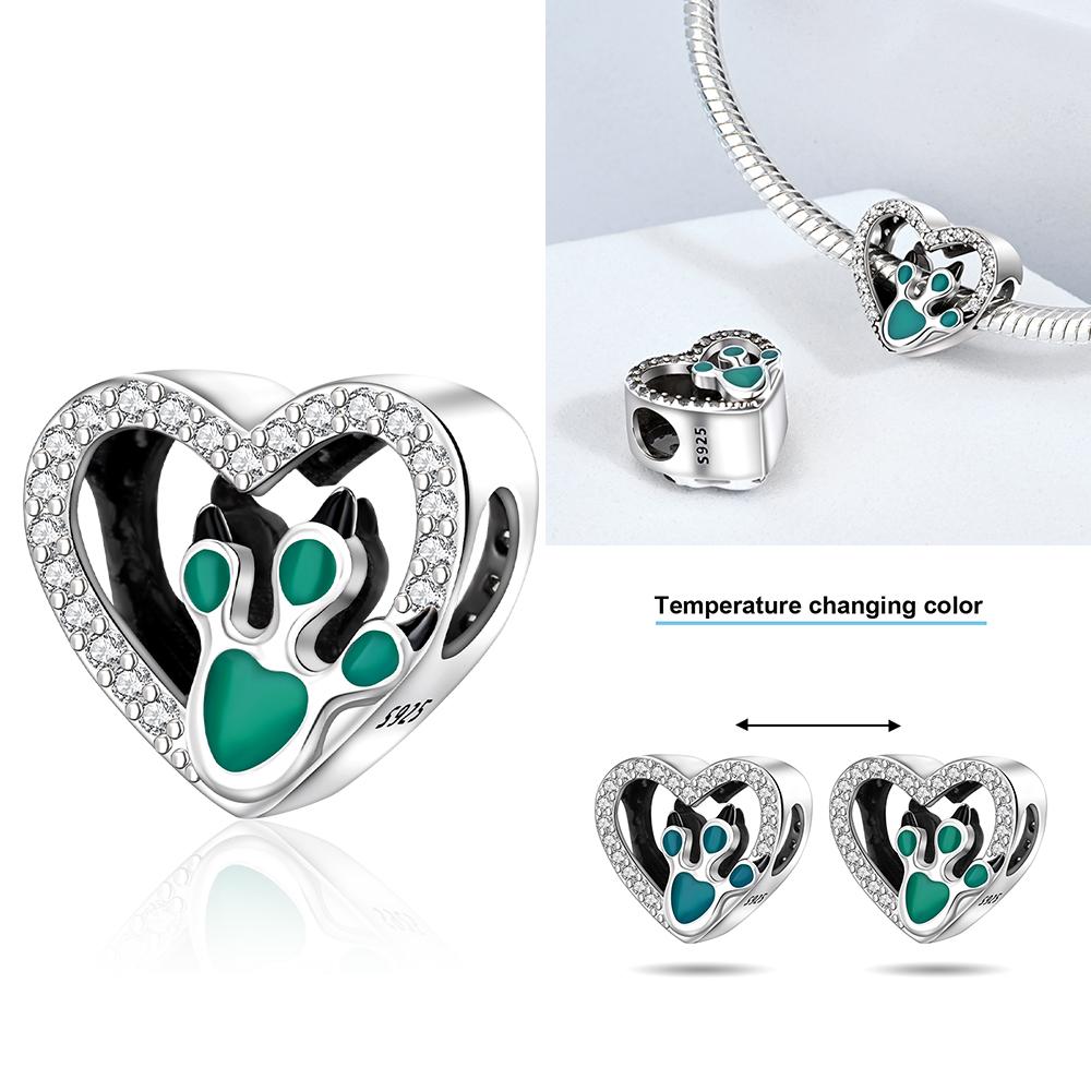 Green Series 925 Sterling copper Beer Bucket&Tea Cup Rabbit&Leaves&Butterfly Beads Charm Fit DIY Bracelet Forest Style Jewel