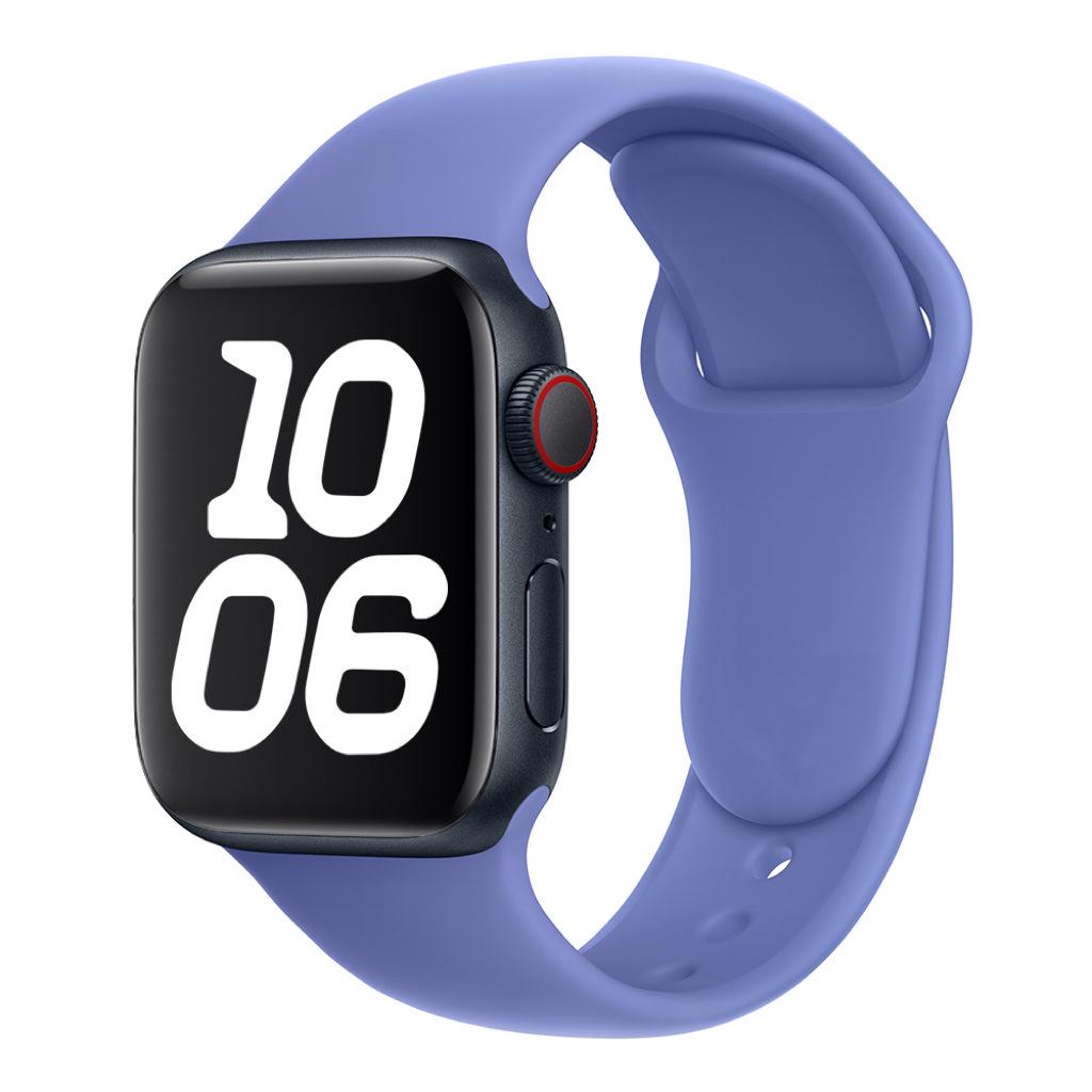 Apple Classic Solid Silicone Strap for iWatch 9/Ultra – Durable Solid Color Band