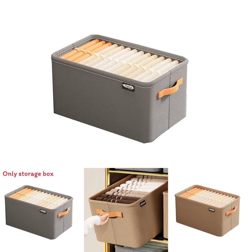 Modern Minimalist Fabric Storage Bin With Foldable Design For Clothing And Toy Organization