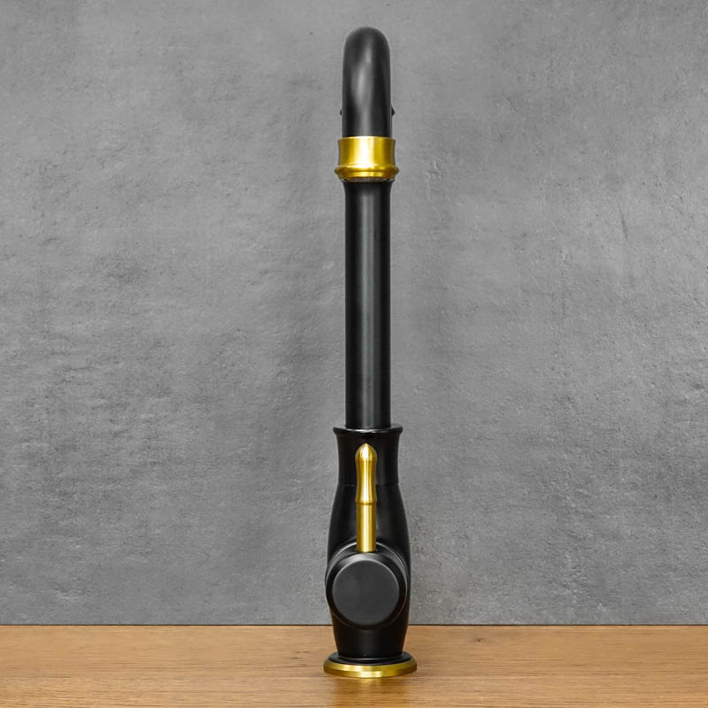 Black free-standing kitchen tap CORNY