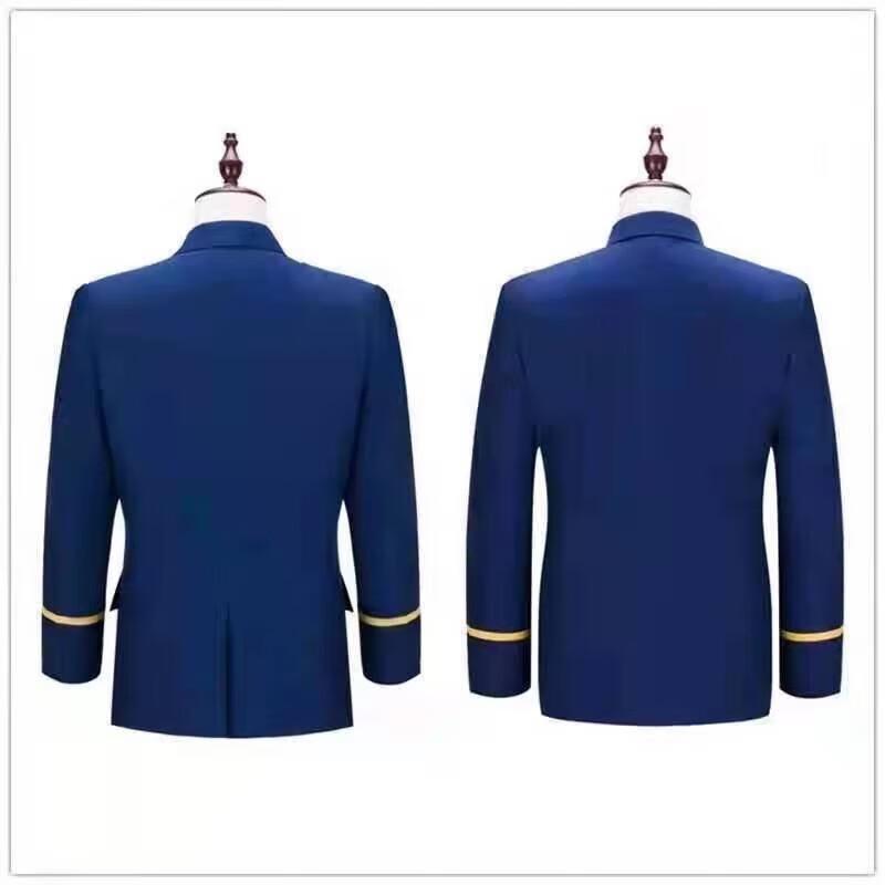 Unisex Firefighter Flame Blue Service Uniform Set
