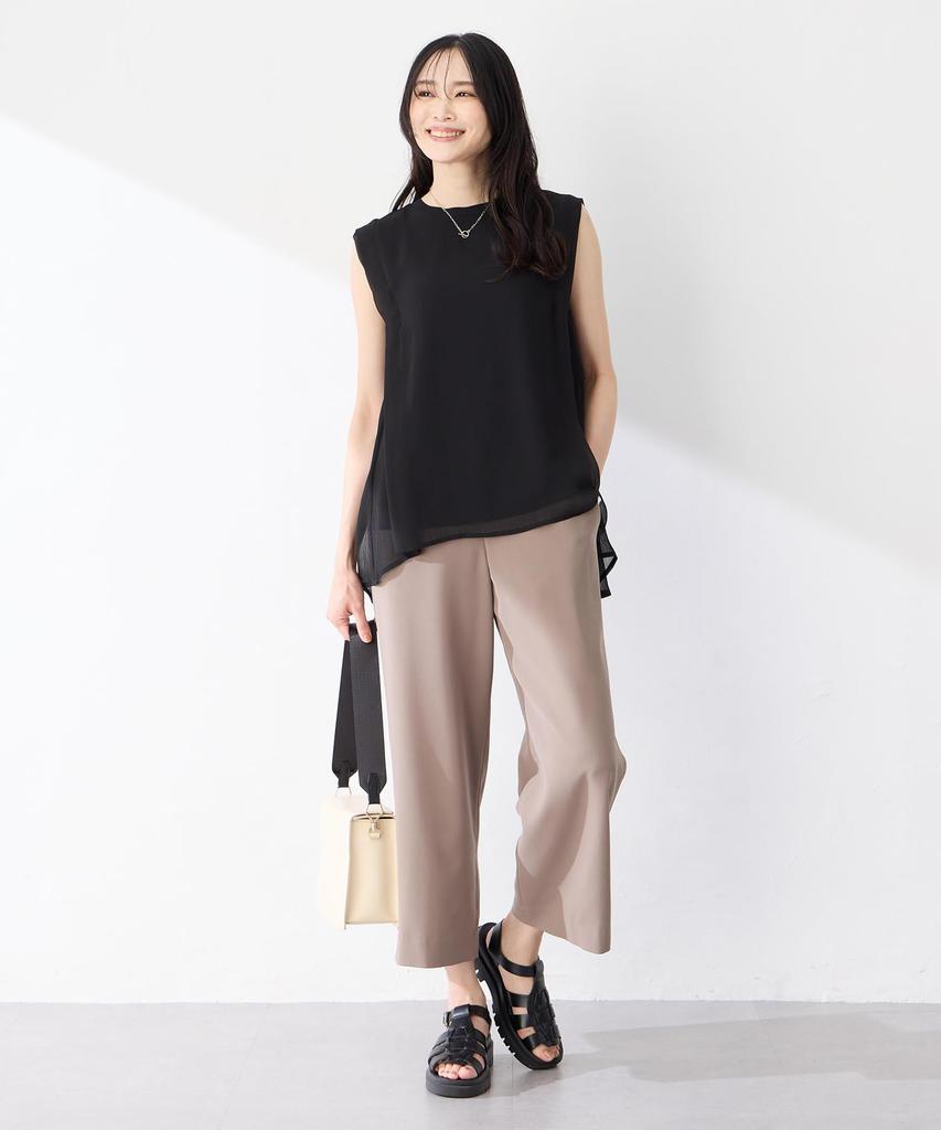 AC by Alpha Cubic Sheer Tuck Tunic Black Women's Top, 351651,