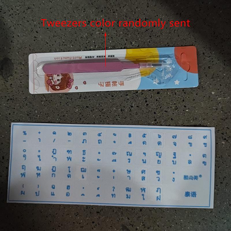 Thai Japanese Language Keyboard Stickers For Desktop And Laptop Computers Universal Type Transparent Side-Engraved Stickers