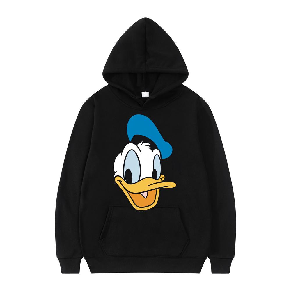 2024 New Disney Donald Duck Men Women Hoodies Casual Hip Hop Streetwear Long Sleeves Sweatshirts Boys Girls Autumn Tops Coats