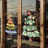 Colorful Christmas Tree Stickers Waterproof Portable Glass Electrostatic Film Transparent Visible On Both Sides