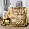 Baseball For My Daughter Customize Your Name Blanket Warm Comfortable And Soft Blankets Are Suitable For Home Chairs Office Sofas Sofas Office Camping