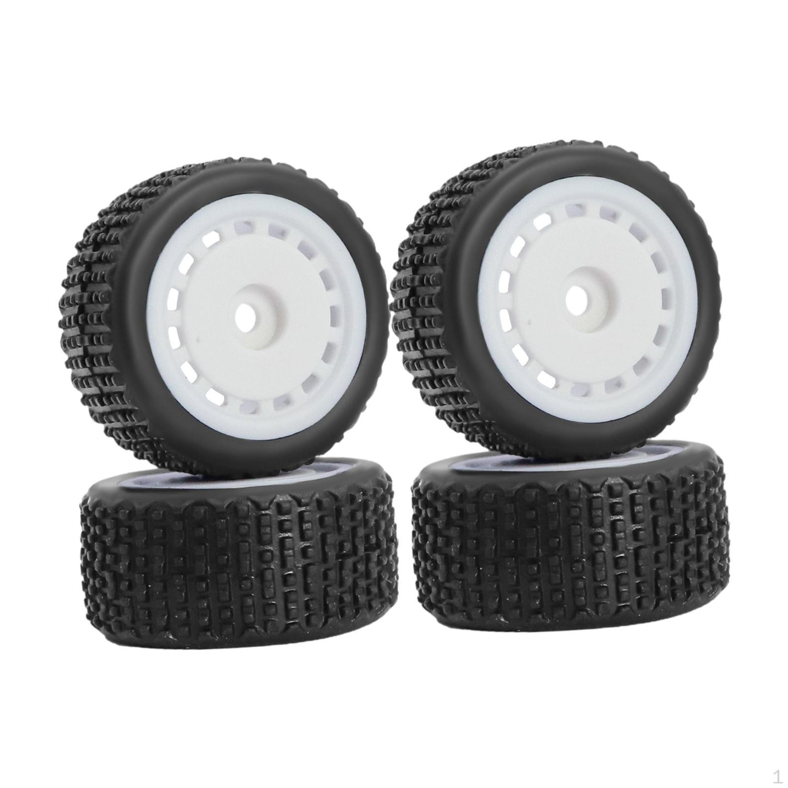 

4 Hexagonal Rims of 7mm, Lightweight And Easy to Install, Spare Parts for 1/28 RC Car (ref. 244016). білий