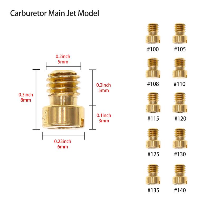 40PCS Carburetor Main & Pilot Jet Kit for Keihin PWK CVK PE OKO KOSO, Tuning Jets #100-140 #32-55/#155-178