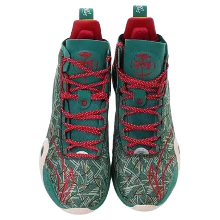 New LiNing CJ 1 Cushioning, Breathable, Slip Resistant Mid Top Basketball Shoes Unisex Green ABAR019-DN