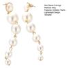 1 Pair Women Earrings, Imitation Pearls Long Earrings, French Style Long Drop Earrings, Lightweight Natural Earrings for Jewelry Gift