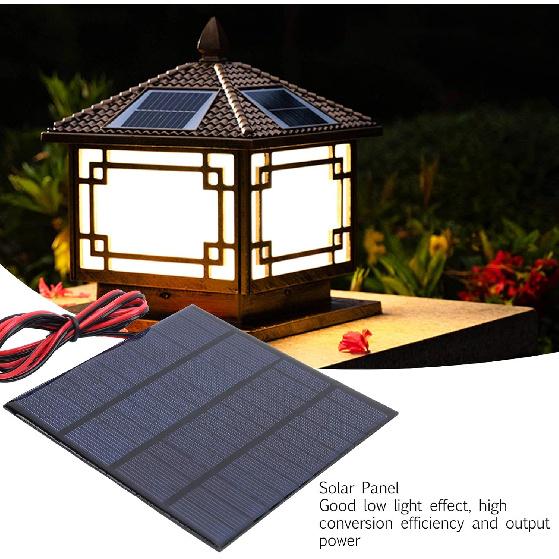 Hilitand 2Pcs DC 12V 150mA Solar Panel Mini Solar Battery Module with 1m Cable DIY Polysilicon Solar Cell Charger