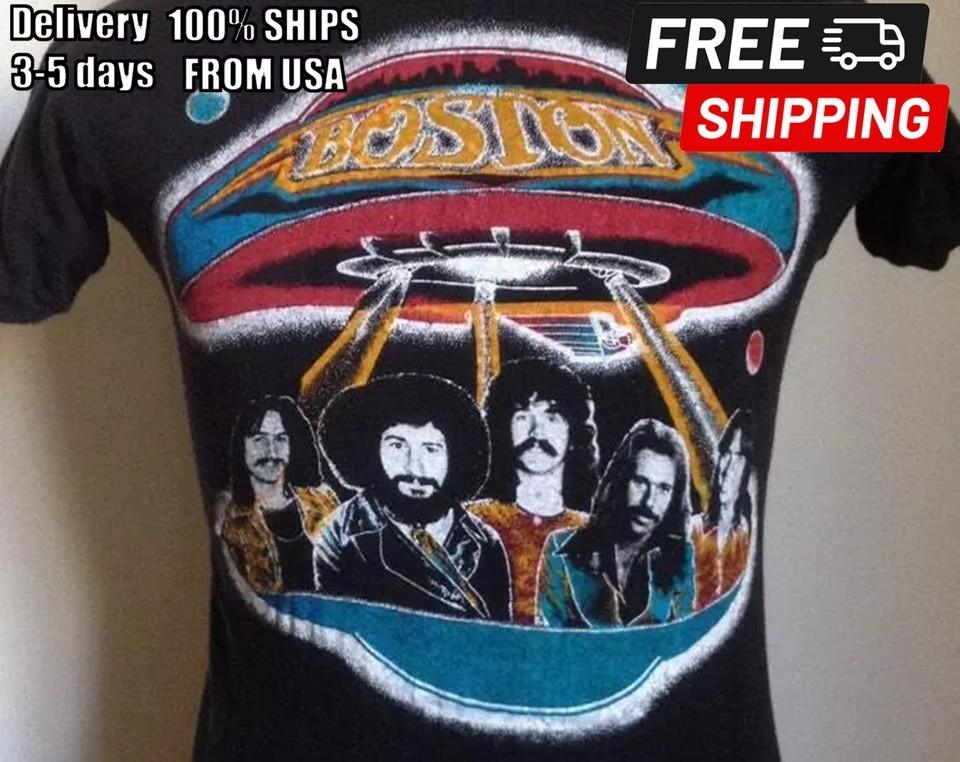 70s Boston Band in Concert 1979 rock band TShirt S5XL Reprint VM6119 Unisex T-Shirt XXL
