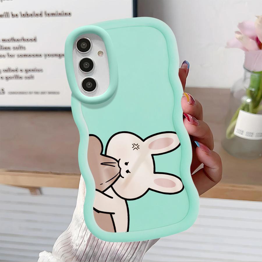 

Couple Rabbits Bite Bear Soft Phone Cover Case for Samsung Galaxy A52 A11 A12 A21s A14 A15 A16 A13 A23 A03 A33 A05 A53 A22 A06 Galaxy A03