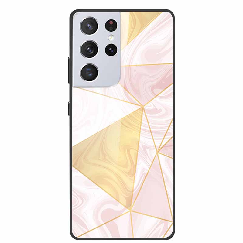 For Samsung Galaxy S25 Ultra Tempered Glass Case Back Cover Hard Phone Cases for SamsungS25 ULTRA Fundas Fashion Protector Coque