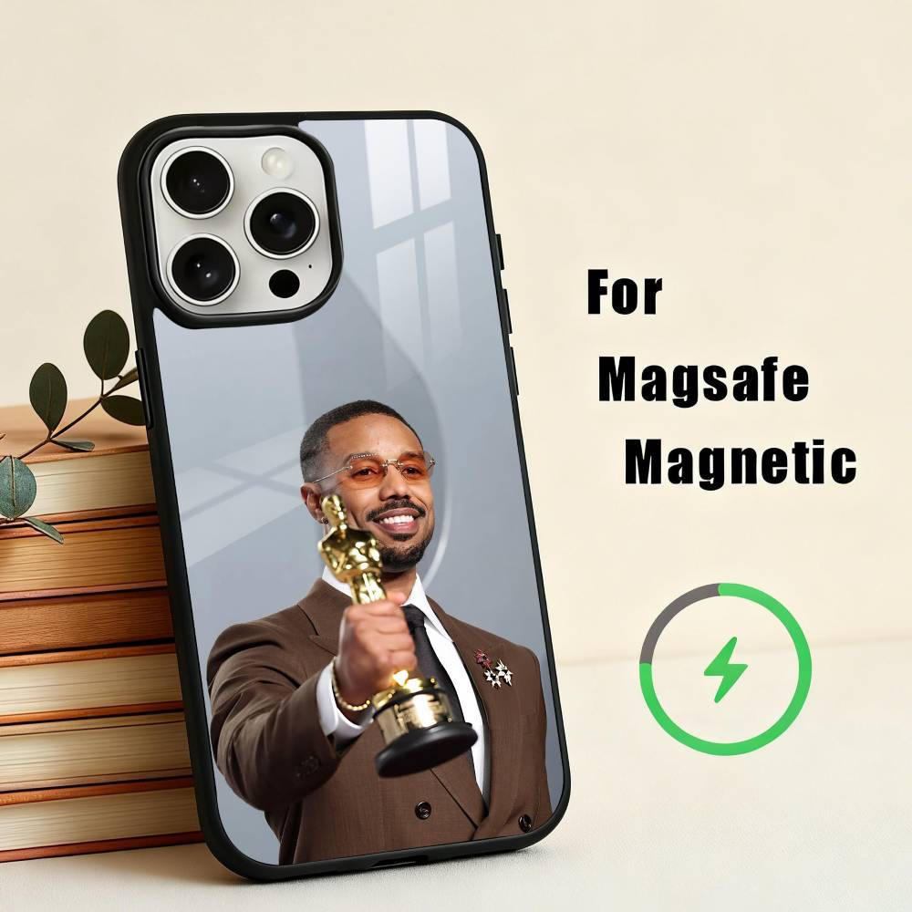 Oscar Actors M-Michael B. J-Jordan Phone Case For iPhone 17,16,15,14,13,12,Plus,Pro,Max for Magsafe Magnetic Wireless Charging
