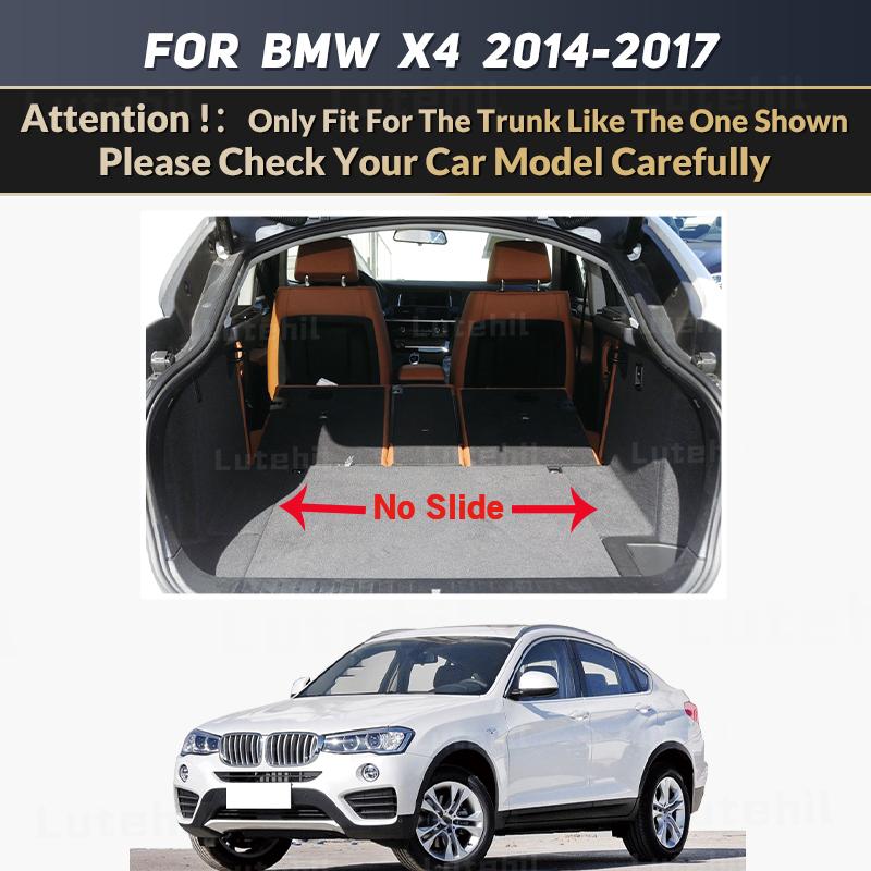 For BMW X4 F26 2014-2017 16 15 Auto Full Coverage Trunk Mat Lutehil Car Boot Cover Pad Cargo Liner Interior Accessories