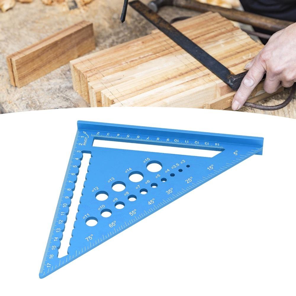 

7 Inch Protractor Metric Aluminum Alloy Rafter Square Portable Woodworking Layout Tool Carpenter синий