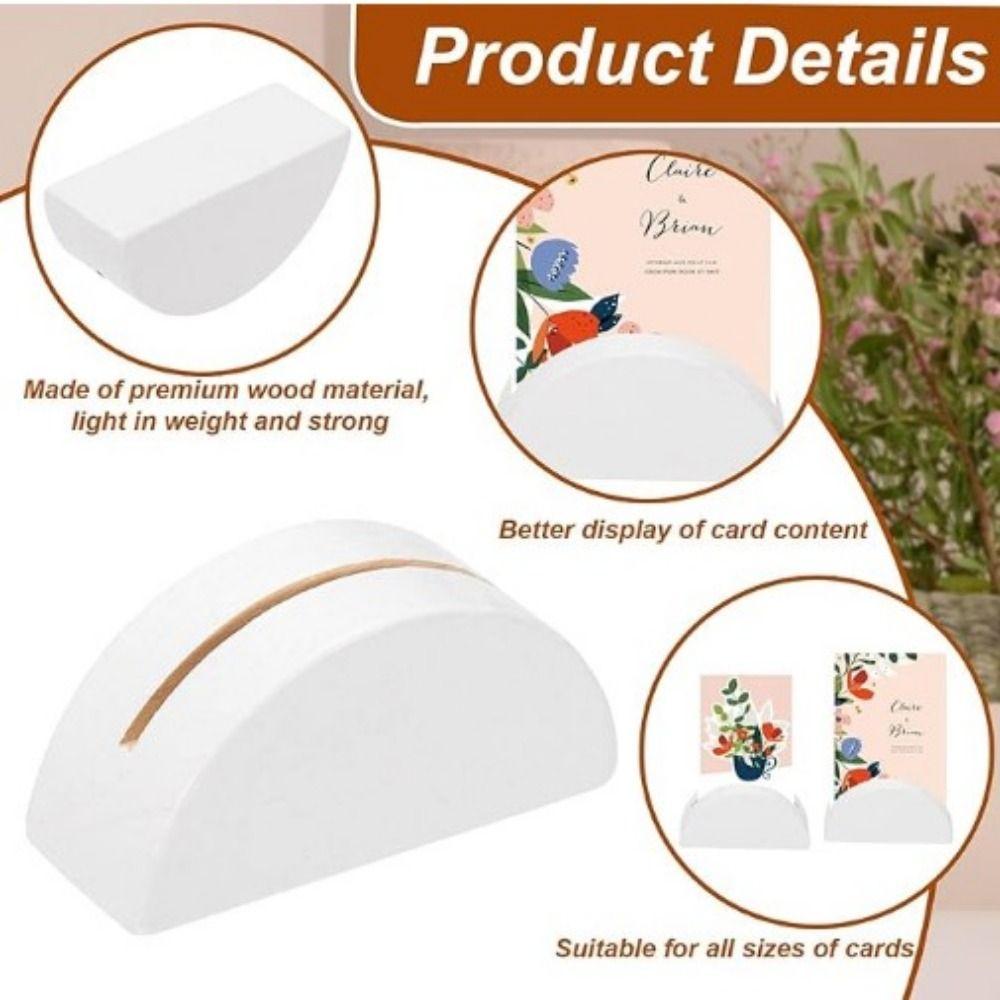 Natural Pine Wood Table Number Stands Multi-Shapes Table Name Holder Wedding Reception