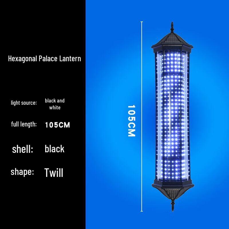 Retro LED frisörstolpe Roterande skyltlampa