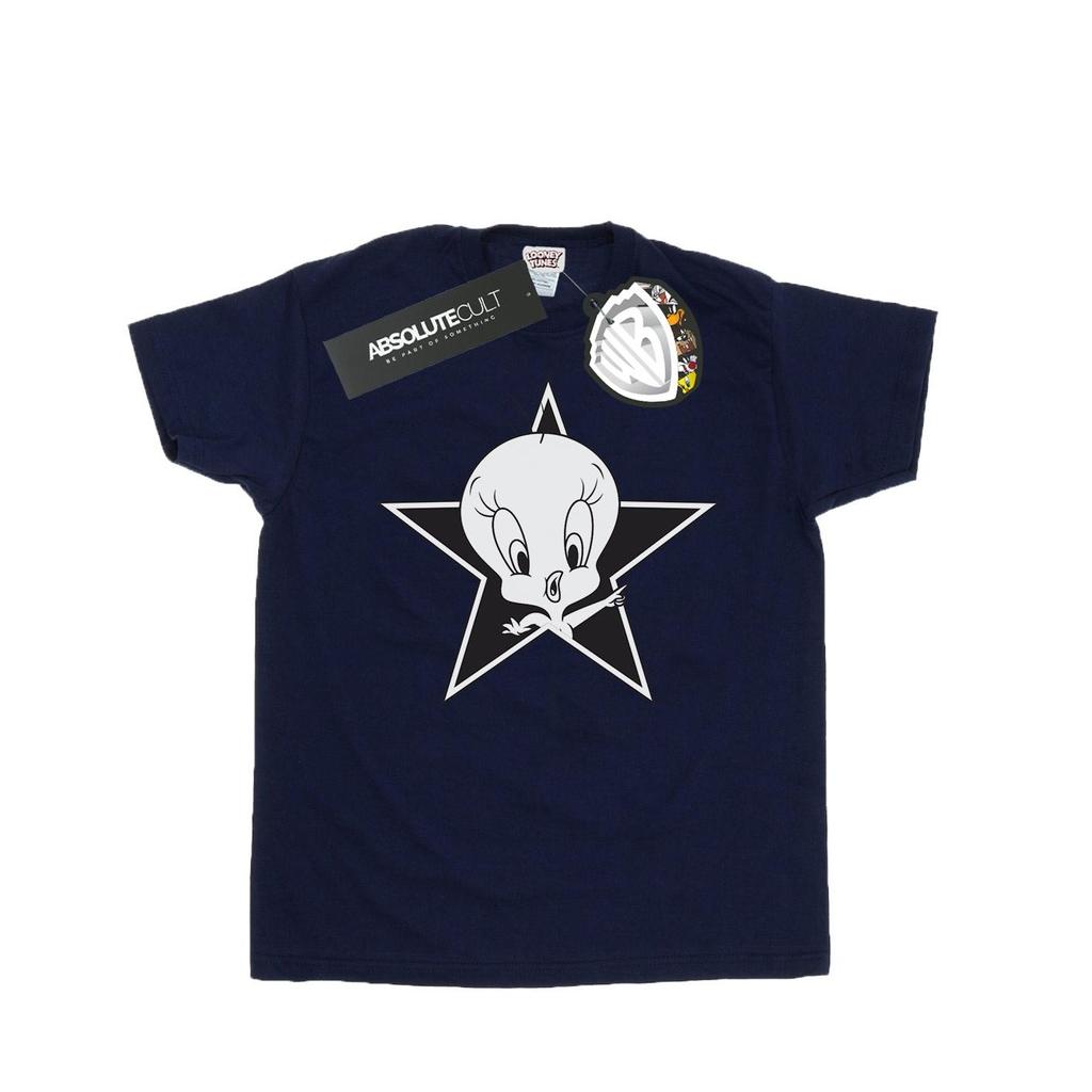 Looney Tunes Mens Tweety Pie Mono Star T-Shirt