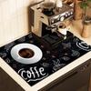 American Minimalist Non-Slip Coffee Maker Mat - Absorbent & Quick-Drying for Dining Table, Bar, or Kitchen Countertop