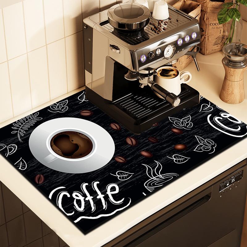 

Быстросохнущий впитывающий коврик из кофейных зерен диатомита для столешниц и обеденных столов 30x40cm, 2.5mm Thick