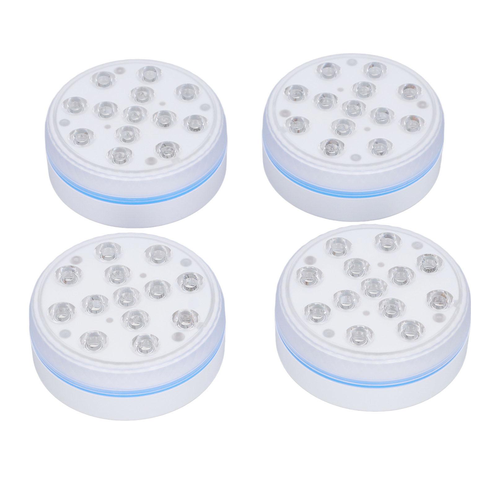 

4 шт. погружные светодиодные фонари для бассейнов IP68 водонепроницаемые пульт дистанционного управления под водой