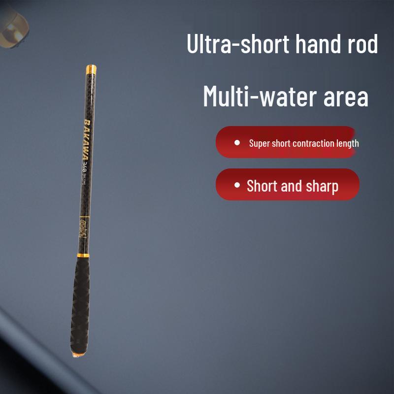 Carbon Hand 28 Stream Rute - 43CM Super Hart, Einziehbar, Kurze Sektion Angelrute