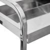 Stainless Steel 2-shelf Deep Mega-M Serving Trolley W-85 Cm D-45 Cm H-90 Cm N