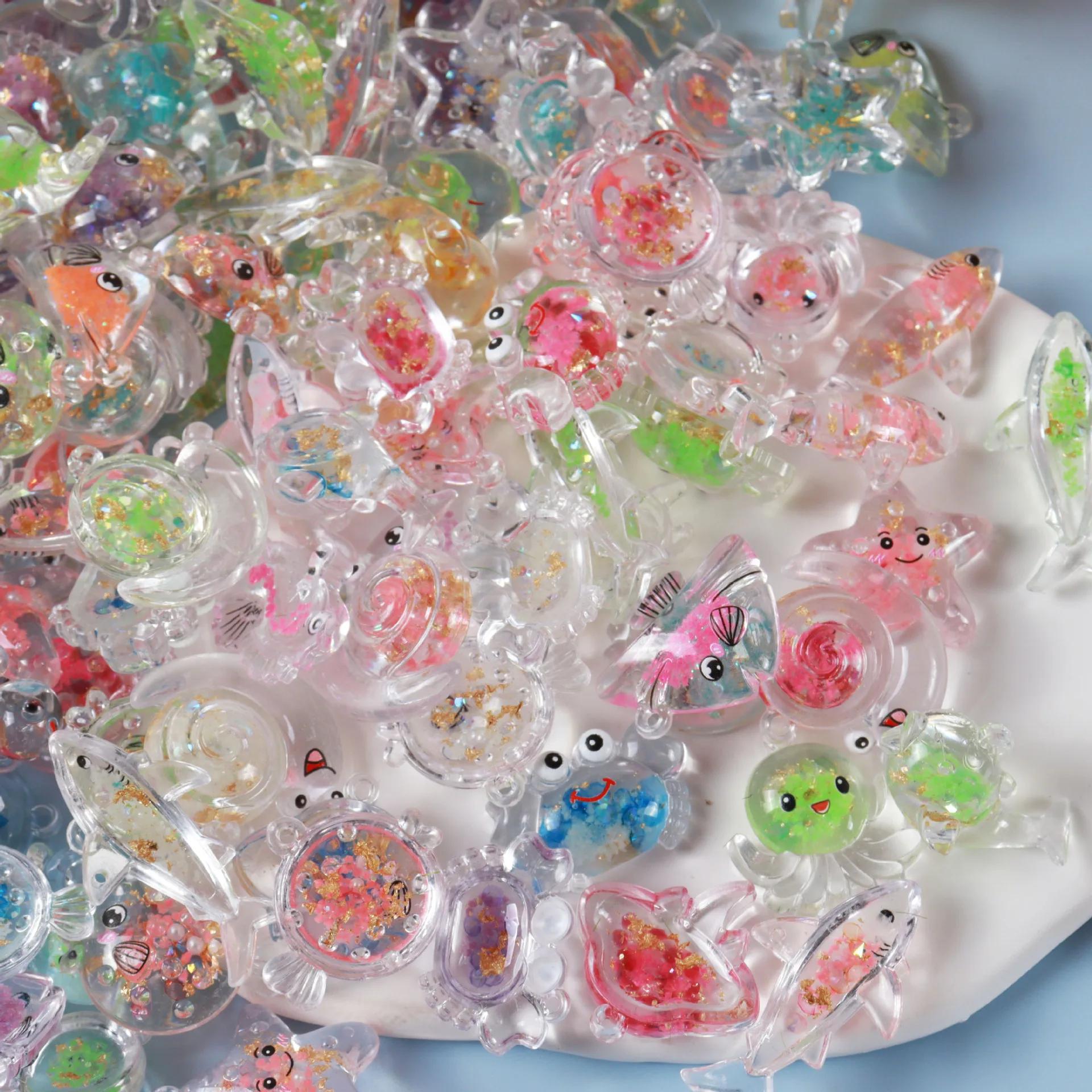 

10PCS New Luminous Sequin Turtle Ornaments Cute Diy Cream Glue Accessories Desktop Ornaments Trendy Accessories