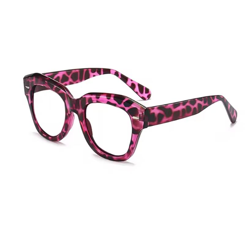 

Luxury Brand Oversized Reading Glasses Women Thick Frame Vintage Square Leopard Eyeglasses Optical Prescription Glasses MenUV400 0