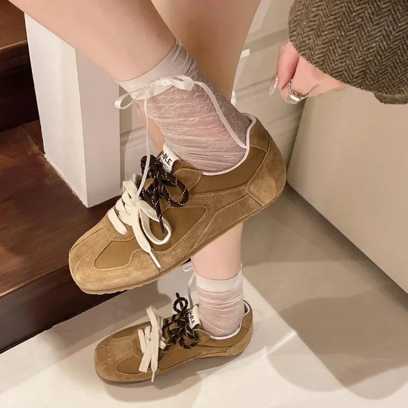 Fashion Autumn New Women Casual Sneakers Running Shoes 2024 Trend Luxury Designer Shoes Lace-up Sports Cozy Loafers Shoes Zapatos Mujer